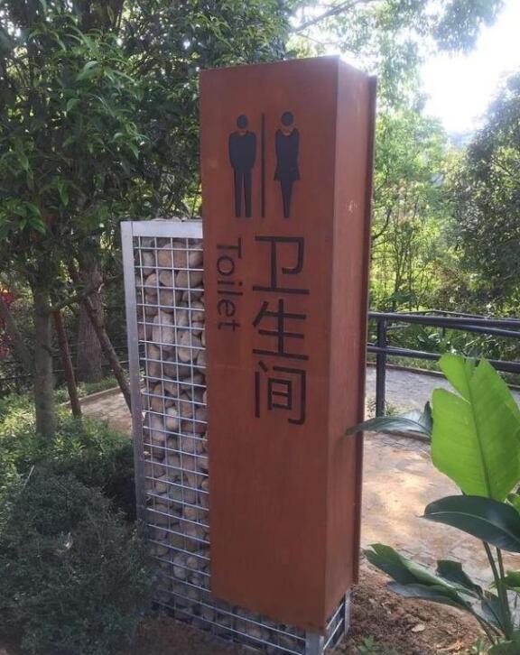 右江锈钢板标识牌